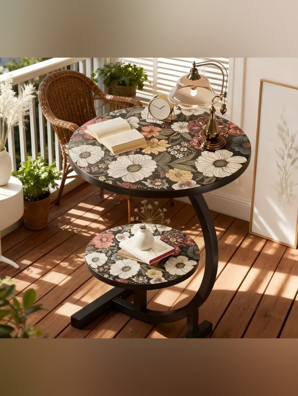 Floral Accent Side Table - Multicolor Table Only - Picture 4 of 5